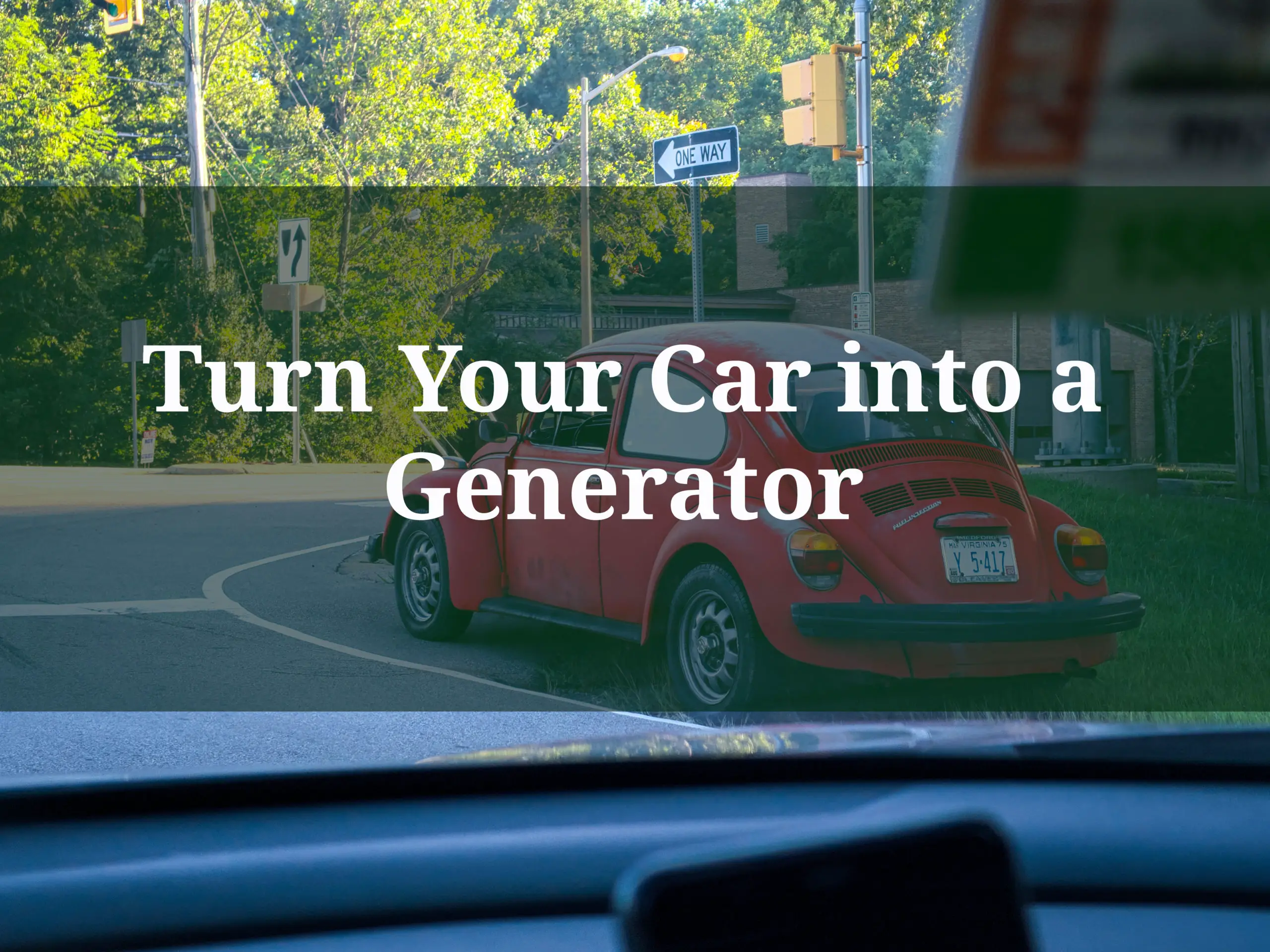 Illustration for article titled Turn Your Car into a Generator