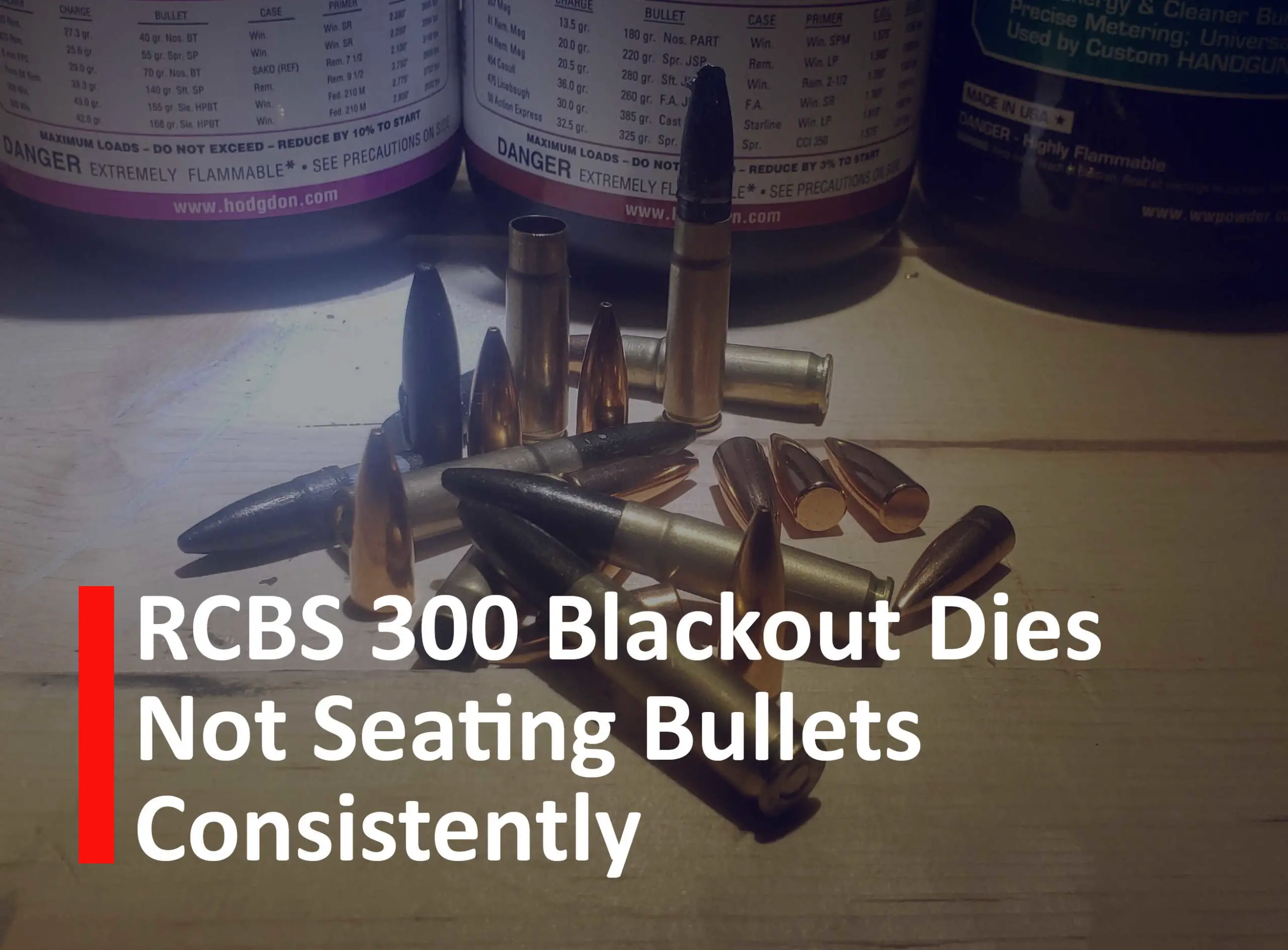 RCBS 300 Blackout dies not seating Gallant bullets consistently